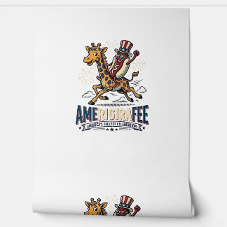 Funny Amerigiraffee Patriotic Giraffe Hot Dog Shir Wallpaper