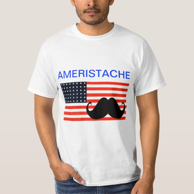Funny Ameristache T-Shirt (Front)