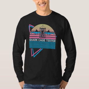 Funny Amputee Amputation Retro Shark Cage Tester T-Shirt