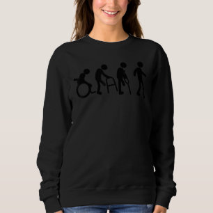 Funny Amputee Gift Prosthetic Evolution Cute Disab Sweatshirt