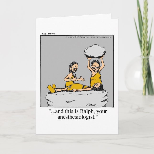 Funny Anaesthesiologist Get Well Card! Card (Front)