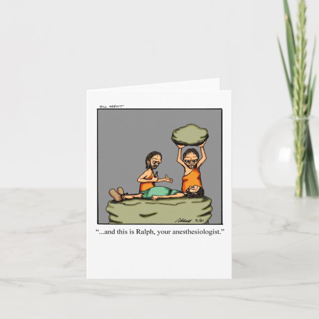 Funny Anaesthesiologist Greeting Card (Front)