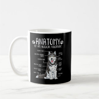 Funny Anatomy Alaskan Malamute Dog Lover Coffee Mug