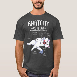 Funny Anatomy Cat Kitty Kitten Lover Gift T-Shirt