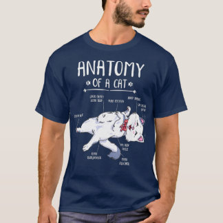 Funny Anatomy Cat Kitty Kitten Lover Gift T-Shirt