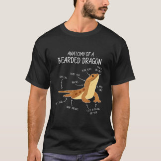Funny Anatomy of a Bearded Dragon Pet Reptile T-Shirt