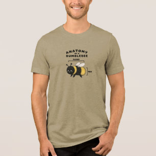 Funny Anatomy Of A Bumblebee Blebee Bum Cute Tri-Blend Shirt