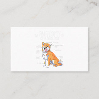 funny anatomy shiba inu dog lover gift business card