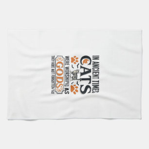 Funny Ancient Cats Worshipped As Gods Vintage Shir Tea Towel