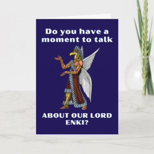 Funny Ancient UFO Annunaki Alien Card