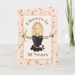 Funny and Classy 30th Birthday Card for Her<br><div class="desc">Want an elegant and classy card to wish that special daughter,  granddaughter or friend a wonderful 30th birthday?  Send your best wishes with this champagne toast!

The message inside tells them that you wish them "many more!!!"</div>