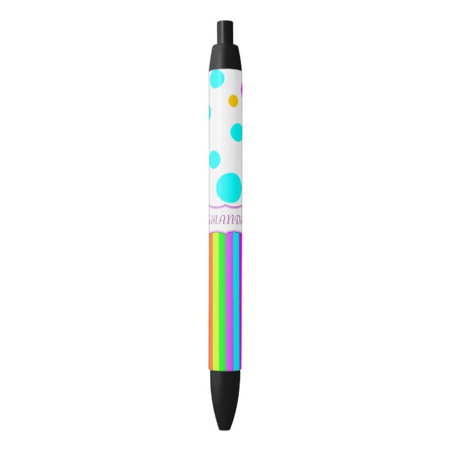 Funny and colourful personalised pen (Front Vertical)