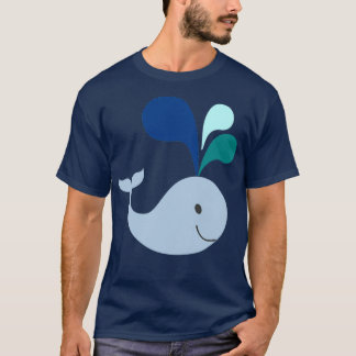 Funny and Cool Baby Whale Art Design T-Shirt