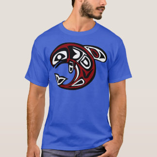 Funny and Cool Tribal Whale Totem Art Design T-Shirt