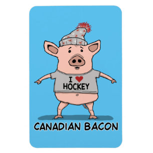 Funny and Cute Canadian Bacon Pig Magnet