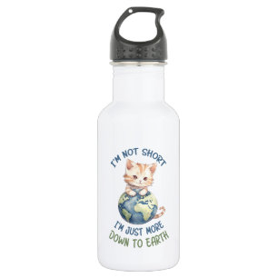 Funny and Cute Cat- Down To Earth (2) 532 Ml Water Bottle