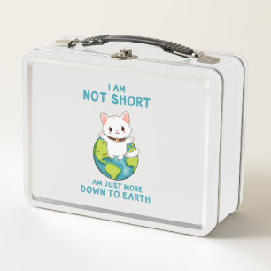 Funny and Cute Cat- Down To Earth Metal Lunch Box