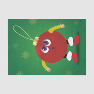 Funny and Cute Christmas Ornament with Snowflakes Tissue Paper