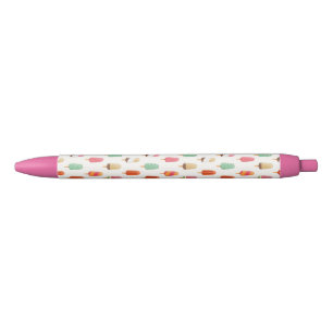 Funny and cute coloured ice creams pattern black ink pen