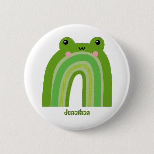 Funny and Cute Frog Rainbow 6 Cm Round Badge