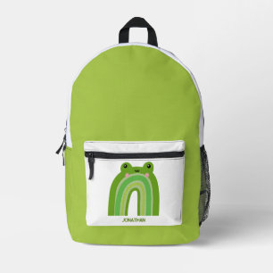 Funny and Cute Frog Rainbow Backpack