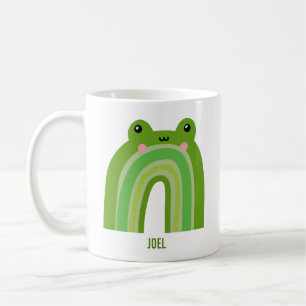 Funny and Cute Frog Rainbow Coffee Mug