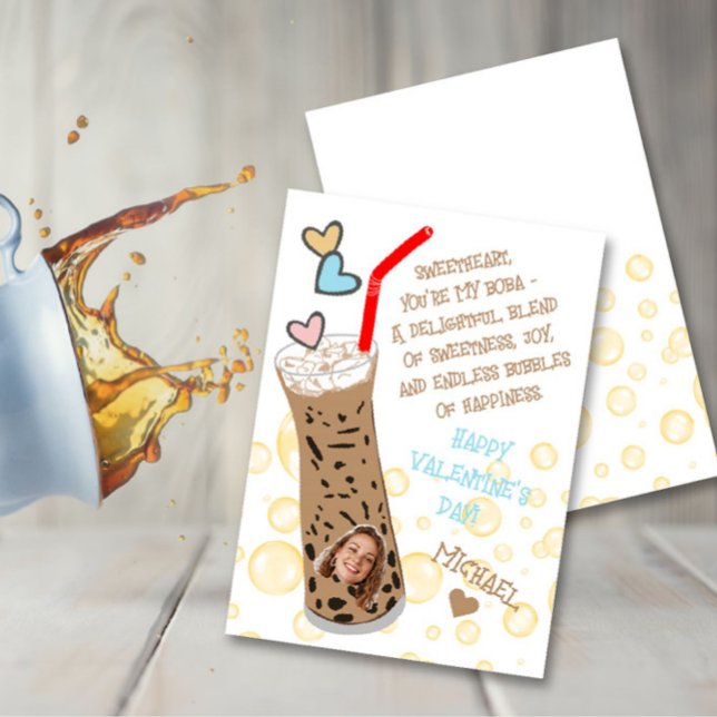 Funny and Cute Greeting Card You're my Boba (Creator Uploaded)