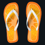 Funny and Cute Orange Slice Summer Fruit Thongs<br><div class="desc">This pretty "Funny and Cute Orange Slice Summer Fruit Unique Design" Flip Flop is definitely a cute gift for you or friends in this Summer Season. (You can add text,  monogram or name onto this design by Clicking the Customise it button) 

 More Designs You May Also Like:</div>
