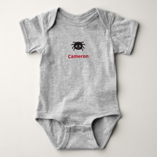 Funny and Cute Personalised Spider with Name Baby Bodysuit