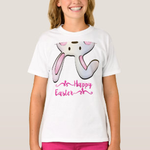 Funny And Cute Pink Easter Rabbit Bunny  T-Shirt