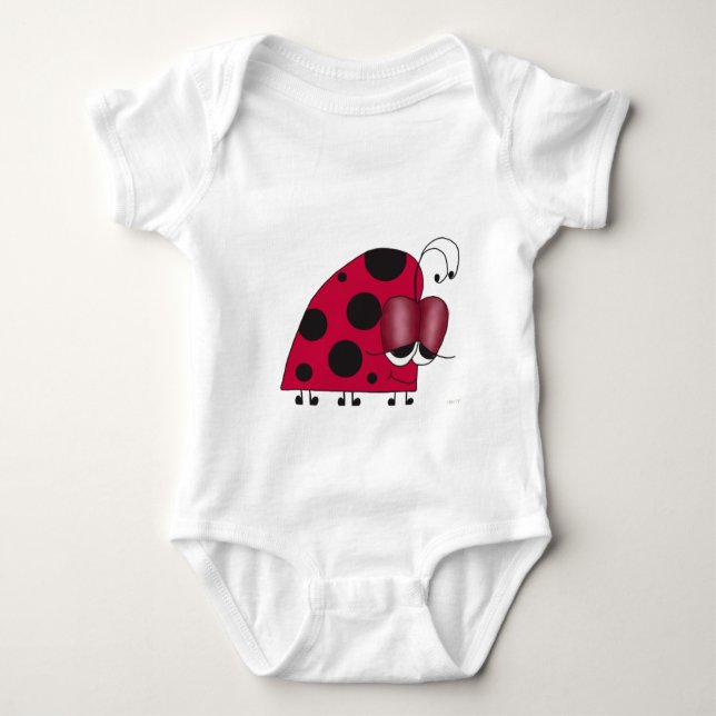 Funny and Euphoric Ladybug Baby Bodysuit (Front)