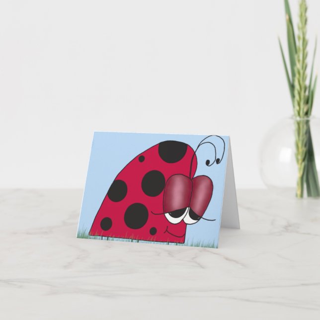 Funny and Euphoric Ladybug Card (Front)