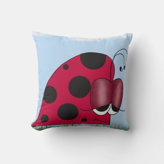 Funny and Euphoric Ladybug Cushion (Front)
