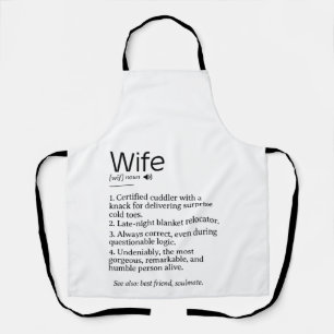 Funny and Heartfelt Wife Definition Apron