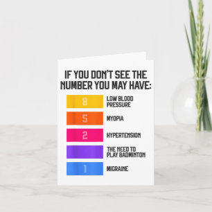 Funny And Humourous Badminton Memes Shuttle Birdie Card