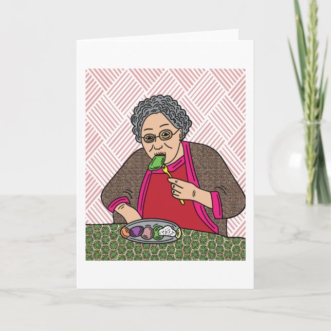 Funny And Hungry Grandma Card (Front)