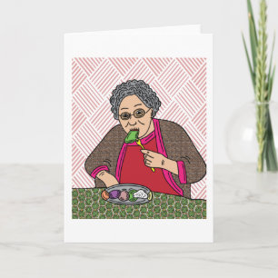 Funny And Hungry Grandma Card