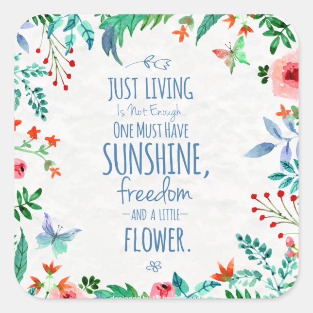 Funny and Inspiring Life Quote Sticker Seal (Front)