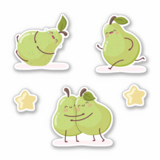 Funny and loving children's pears set