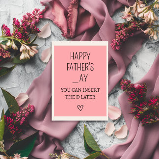 Funny and Naughty Father's Day Holiday Card
