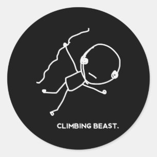 Funny And Odd Rock Climbing For Climbers Classic Round Sticker