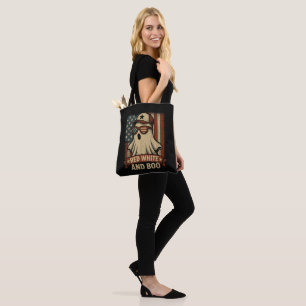 Funny and patriotic Red white and boo Tote Bag