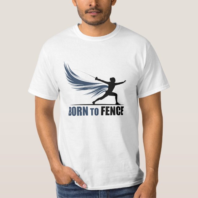 Funny and Quirky Fencing Lover Graphics T-Shirt (Front)