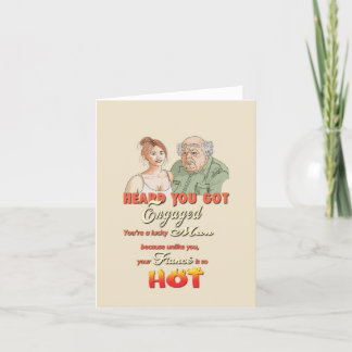 Funny and Sarcastic Engagement Card for Him