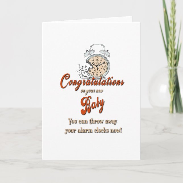 Funny and Sarcastic New Baby Card (Front)