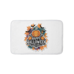 Funny and Spooky Halloween Quotes Happy Bath Mat