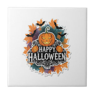 Funny and Spooky Halloween Quotes Happy Ceramic Tile