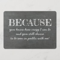 Funny and Sweet Bridesmaid Card