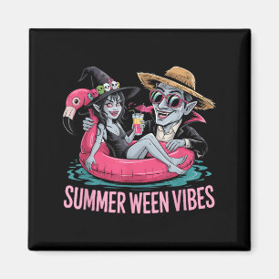 Funny and Witch Float Halloween Summer Ween Party Magnet