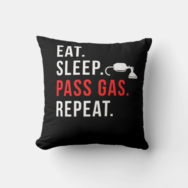 Funny Anesthesiologist Anesthesia Nurse Gas Pass Cushion (Front)